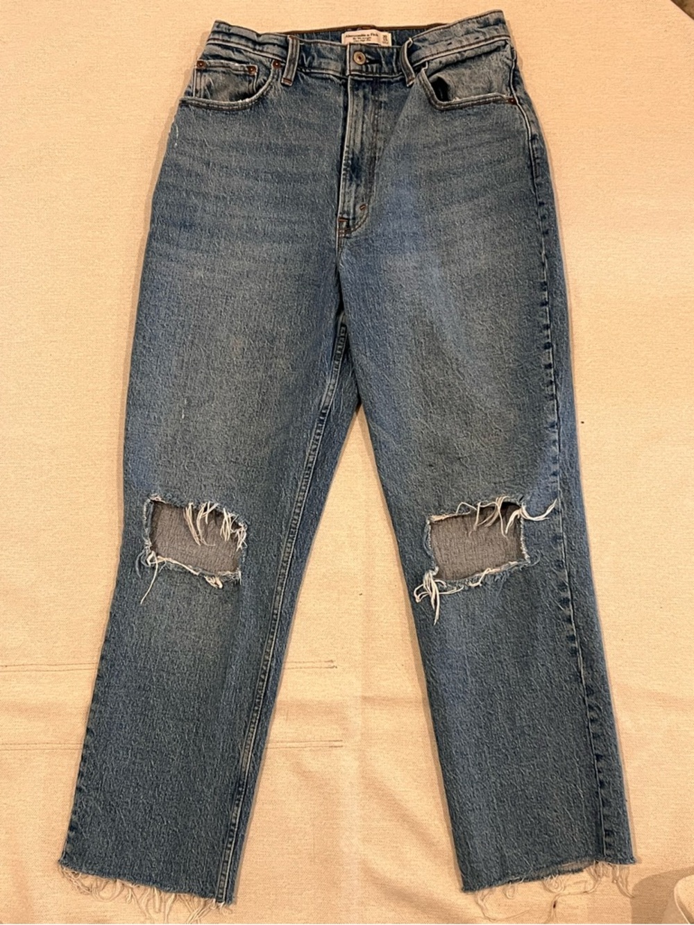 Abercrombie & Fitch 90s Straight Jeans Ultra High Rise Size 30 Curve Love